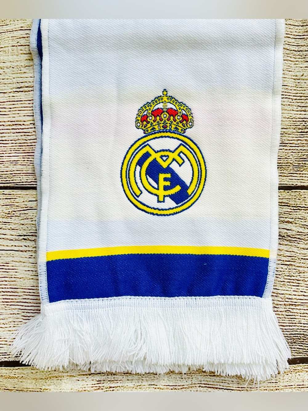 NEW Real Madrid 2018-19 Madridista Hala Madrid White Blue Woven Scarf